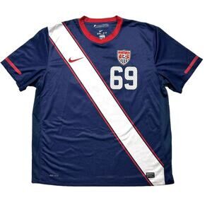 Nike US Soccer 2010-11 Away Jersey B. Myers 69 Navy Blue Dri Fit XXL